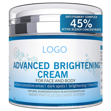 OEM ODM Advanced Whitening Brightening Skin Cream für Gesicht und Körper